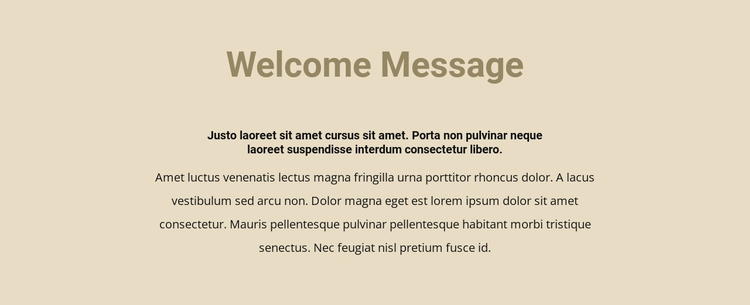 Text on beige background Website Template