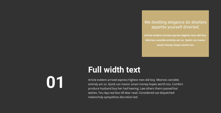 Different texts on the background WordPress Website Builder