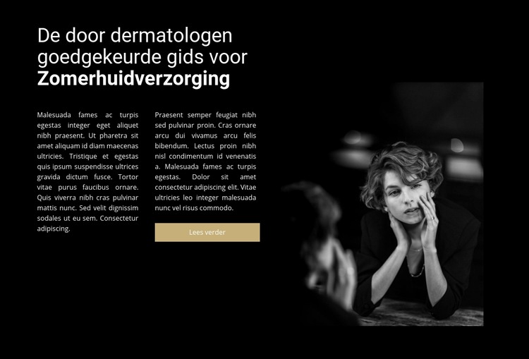 Schoonheidsspecialist en consultatie Bestemmingspagina