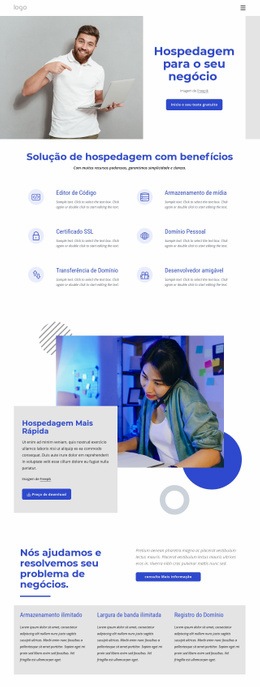 Construtor De Sites Premium Para Empresa De Hospedagem Na Web