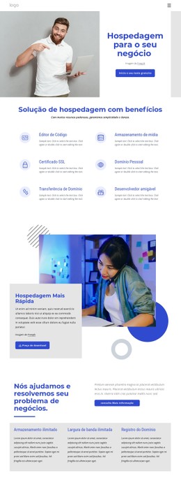 Coluna Do Modelo De Grade CSS Para Empresa De Hospedagem Na Web