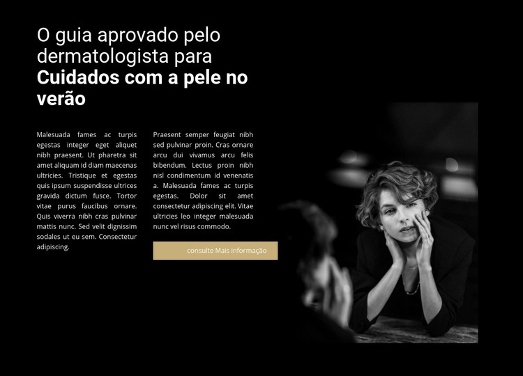 Cosmetologista e consulta Modelo de uma página