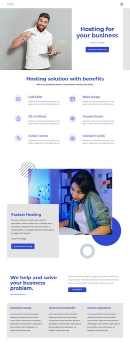 Web Hosting Company Business Wordpress Themes