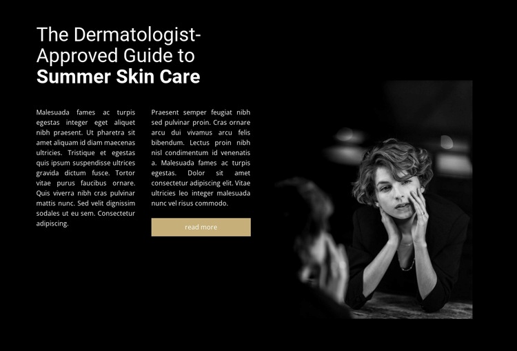 Cosmetologist and consultation Web Page Design
