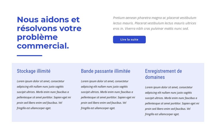 Hébergement européen premium Modèle HTML5