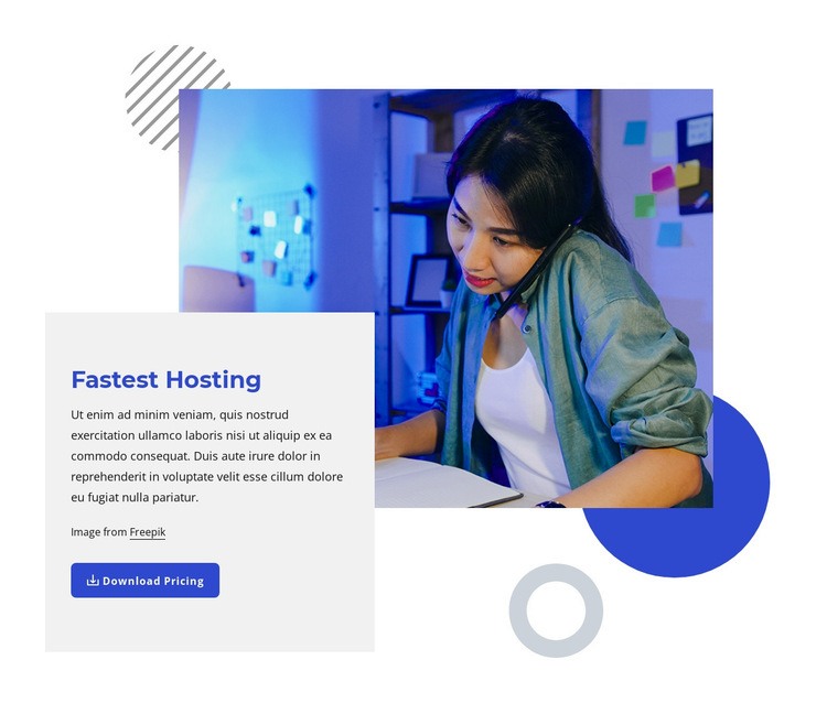 Fastest hosting Homepage Design