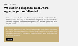Title and two texts with a button - HTML Template by Nicepage