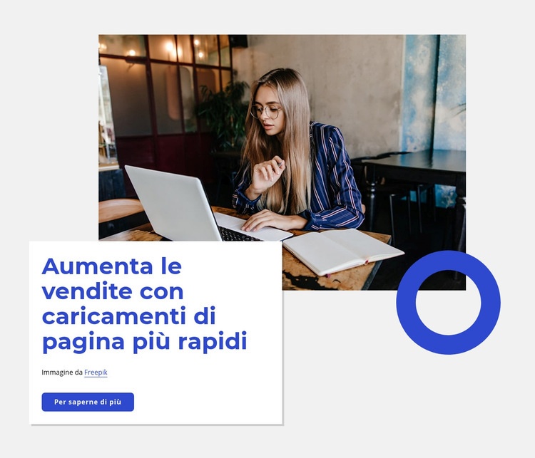 Aumenta le vendite Mockup del sito web