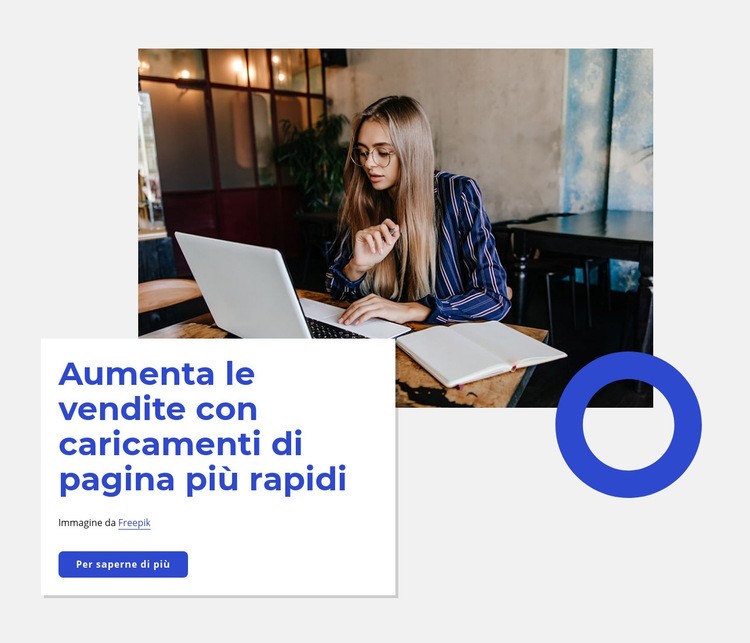 Aumenta le vendite Un modello di pagina