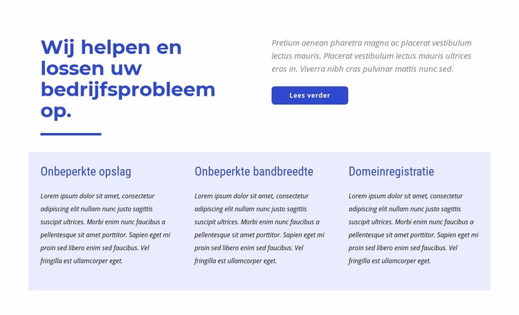 Premium Europese hosting Sjabloon voor één pagina