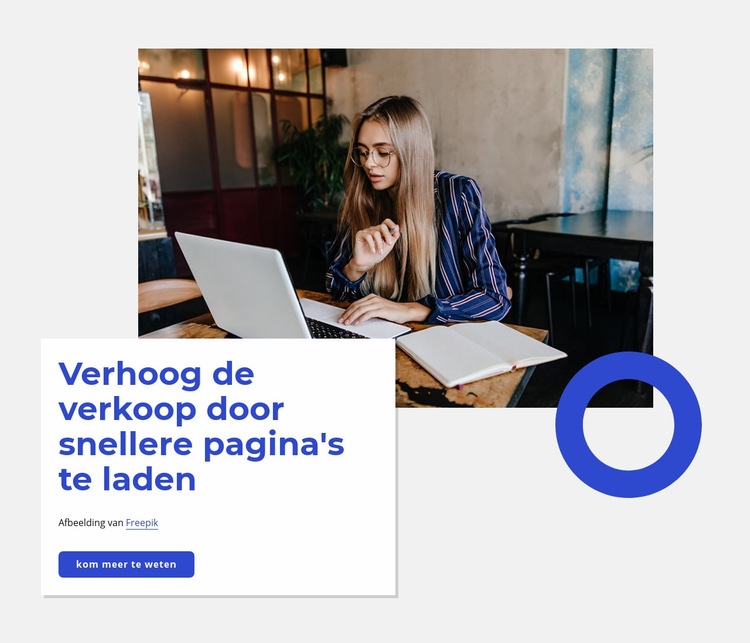 Verkoop verhogen Website mockup