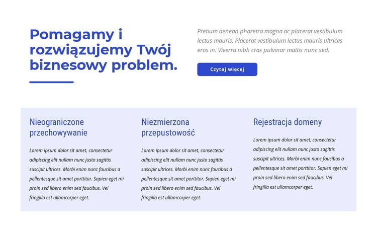 Europejski hosting premium Szablon HTML5