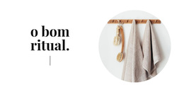 Layout Do Site Para Rituais De Banho