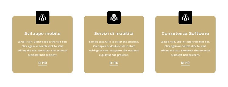 Tre parametri Modelli di Website Builder