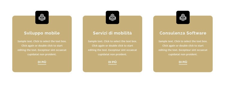 Tre parametri Mockup del sito web