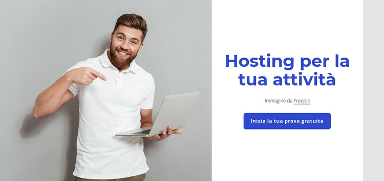 Hosting web premium Modello di sito Web