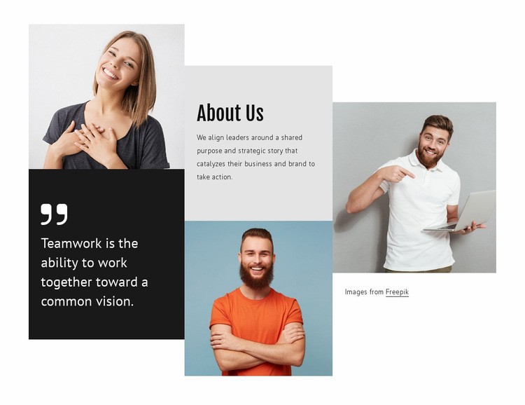 Benefits of  teamwork Homepage Design