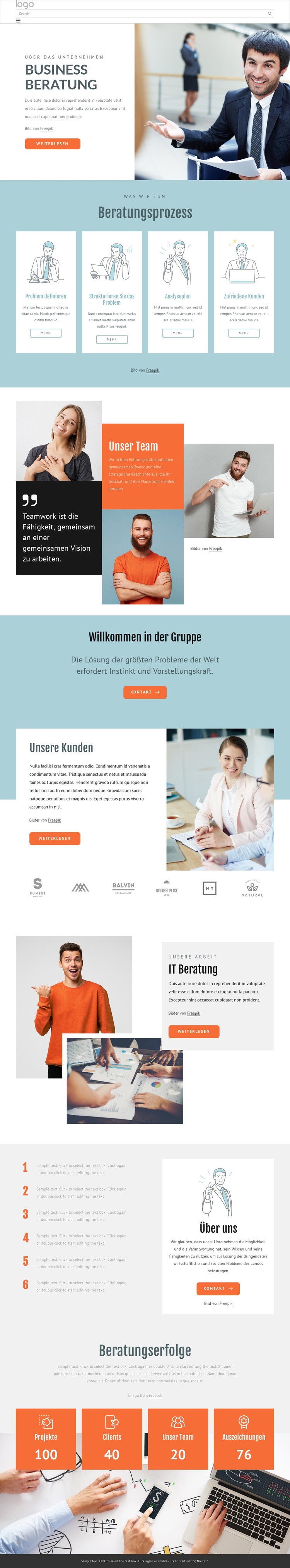 Beratungsgruppe HTML Website Builder