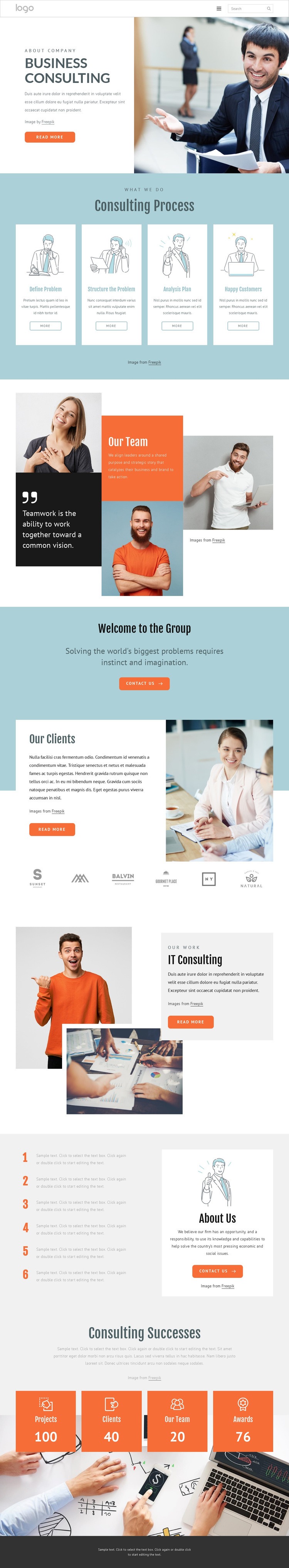 Consulting group Elementor Template Alternative