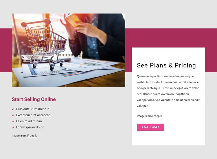 Start selling online CSS Template