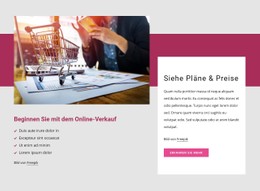 CSS-Layout Für Beginnen Sie Mit Dem Online-Verkauf