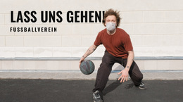 Straßenfußballwettbewerb – Fertiges Website-Design