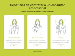 Beneficios De Contratar Un Consultor Empresarial Plantilla De Página De Destino