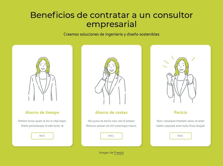 Beneficios de contratar un consultor empresarial Plantilla de una página