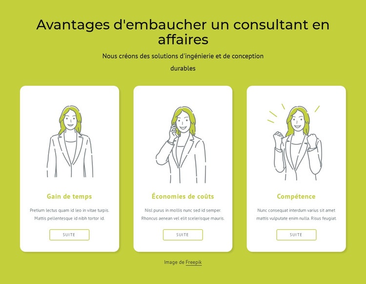 Avantages de faire appel à un consultant en entreprise Page de destination