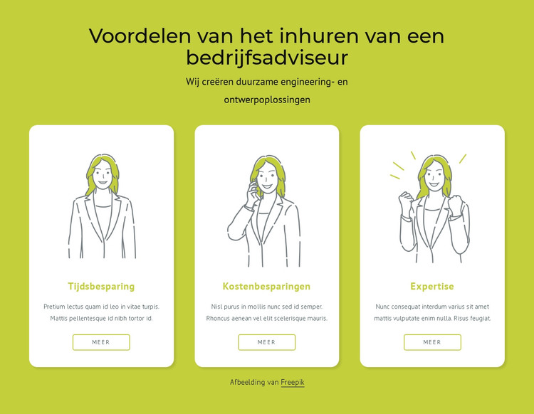 Voordelen van het inhuren van een bedrijfsadviseur HTML-sjabloon