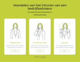 Pagina-Indeling Voor Voordelen Van Het Inhuren Van Een Bedrijfsadviseur