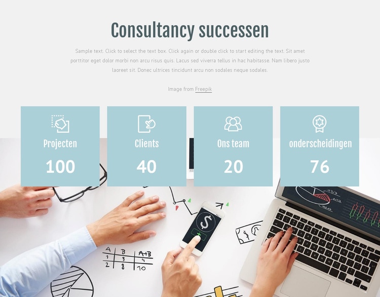 Successen adviseren Website mockup