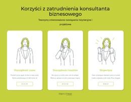 Szablon Strony Docelowej Korzyści Z Zatrudnienia Konsultanta Biznesowego