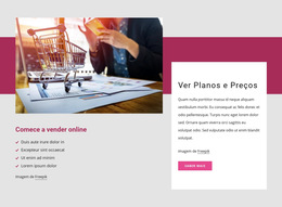 Comece A Vender Online - Página De Destino