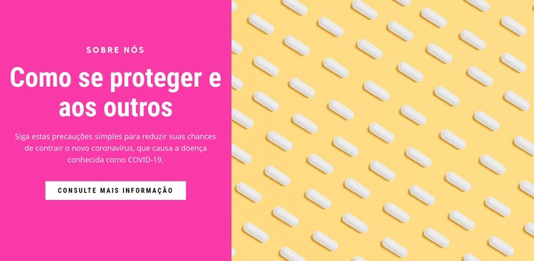 Proteja sua saúde Landing Page