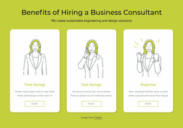 Benefits Of Hiring A Business Consultant - Modern Website Mockup