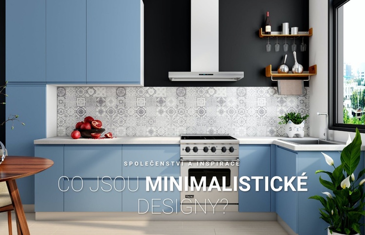 Minimalistický design v interiéru Šablona CSS