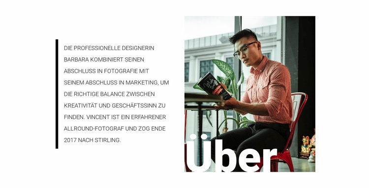 Über Business Coach Eine Seitenvorlage