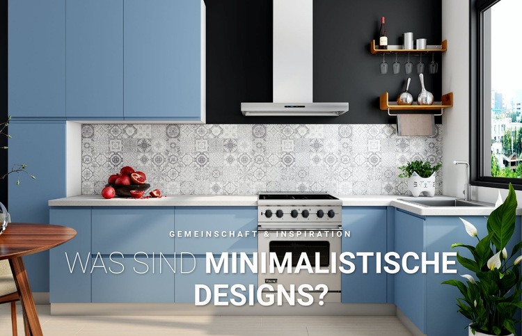 Minimalistisches Design im Innenraum Website-Modell