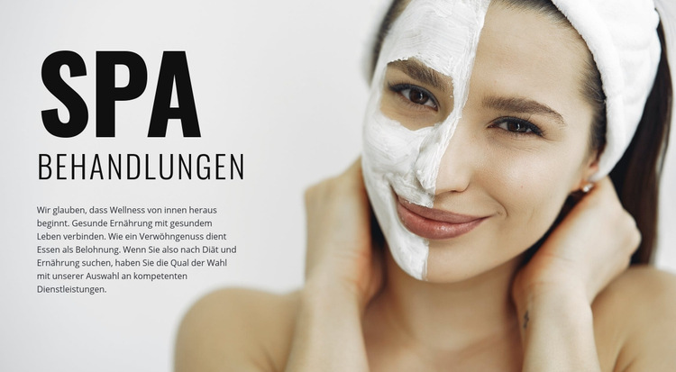 Spa Behandlung Website-Vorlage