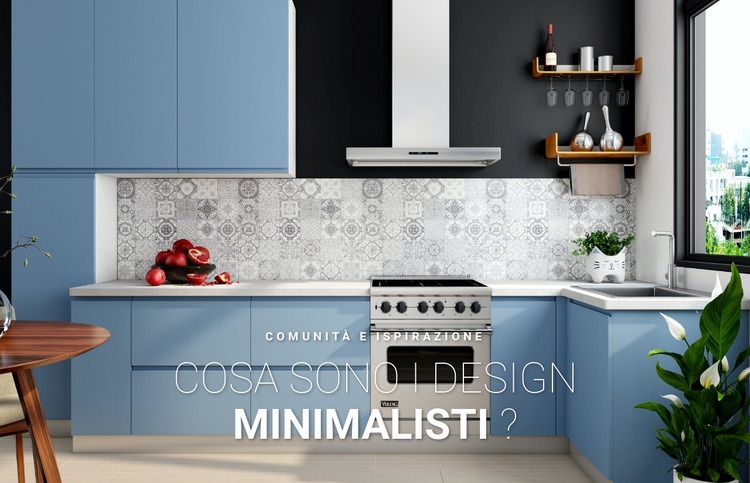 Design minimalista negli interni Mockup del sito web