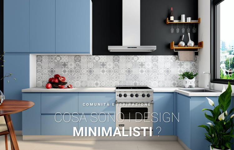 Design minimalista negli interni Modello di sito Web