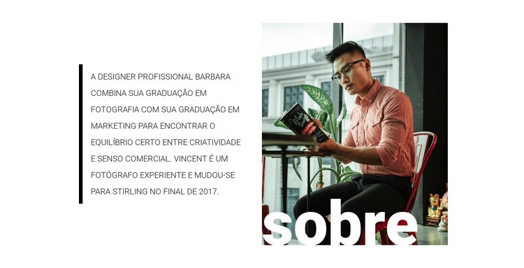 Sobre coach de negócios Design do site