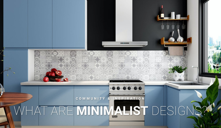 Minimalist design in interior Website Mockup