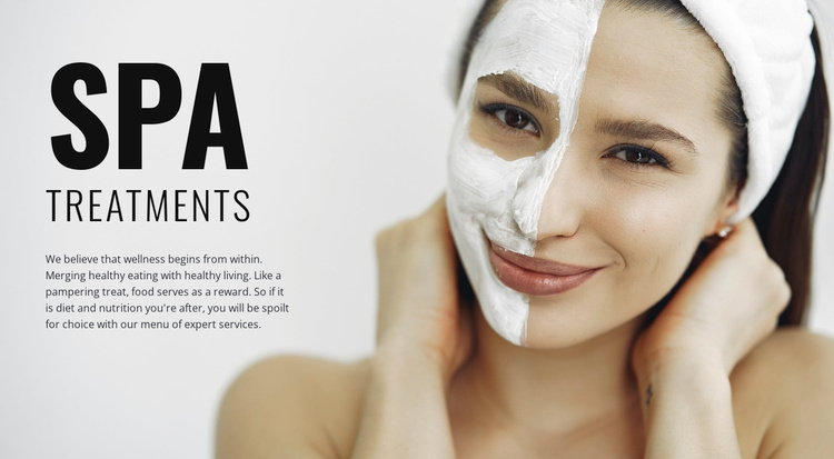 Spa treatments Landing Page