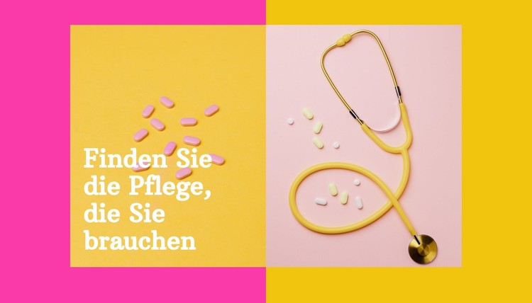 Die Pflege, die Sie brauchen CSS-Vorlage