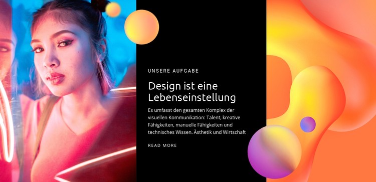 Design ist die Lebensweise CSS-Vorlage