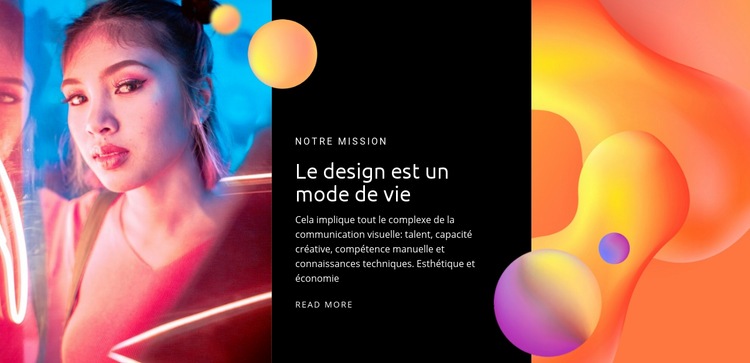 Le design est le mode de vie Créateur de site Web HTML