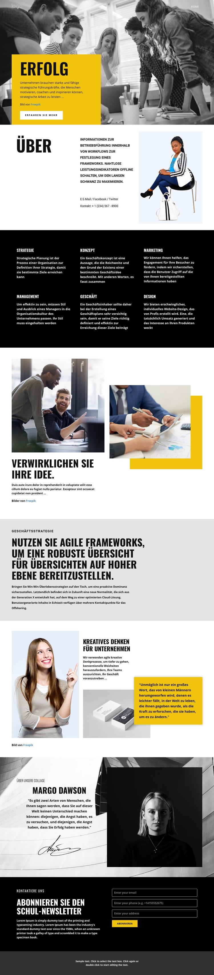 Fähige Leute in Unternehmen Website Builder-Vorlagen