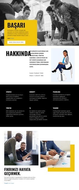 İşletmelerde Yetenekli Insanlar - Güzel Bir Sayfalık Şablon